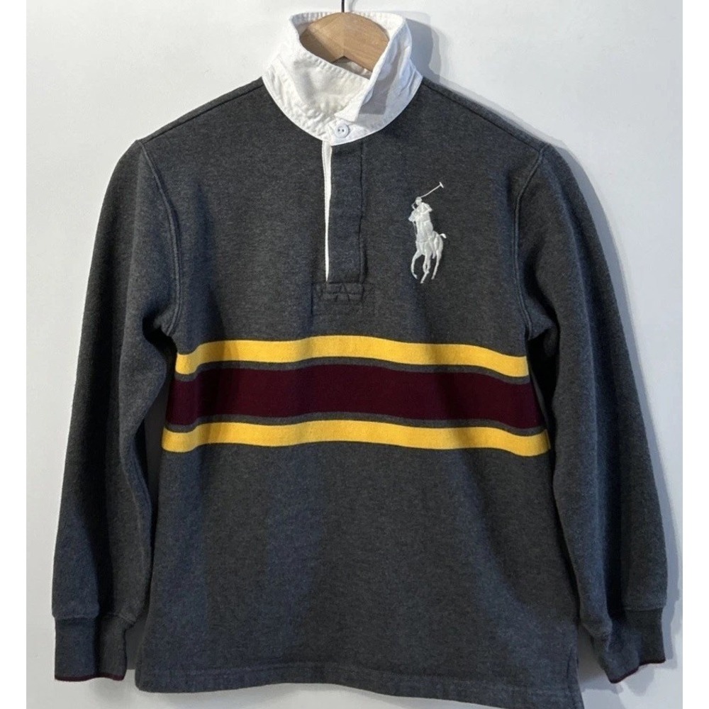 Boys Polo Ralph Lauren BIG PONY L/S Rugby Harry Potter ColorWay Shirt Med 10-12